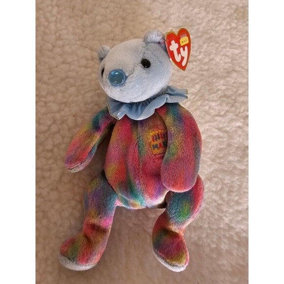 TY Beanie Baby - MARCH the Birthday Bear AQUARIUS Plush Toy - Picture 11 of 12